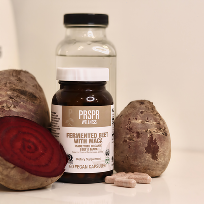 PRSPR Wellness Fermented Beet & Maca – Premium Organic Beet Root & Maca Root Supplement for Energy, Stamina & Brain Function – 60 Day Supply