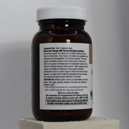 PRSPR Wellness Fermented Beet & Maca – Premium Organic Beet Root & Maca Root Supplement for Energy, Stamina & Brain Function – 60 Day Supply